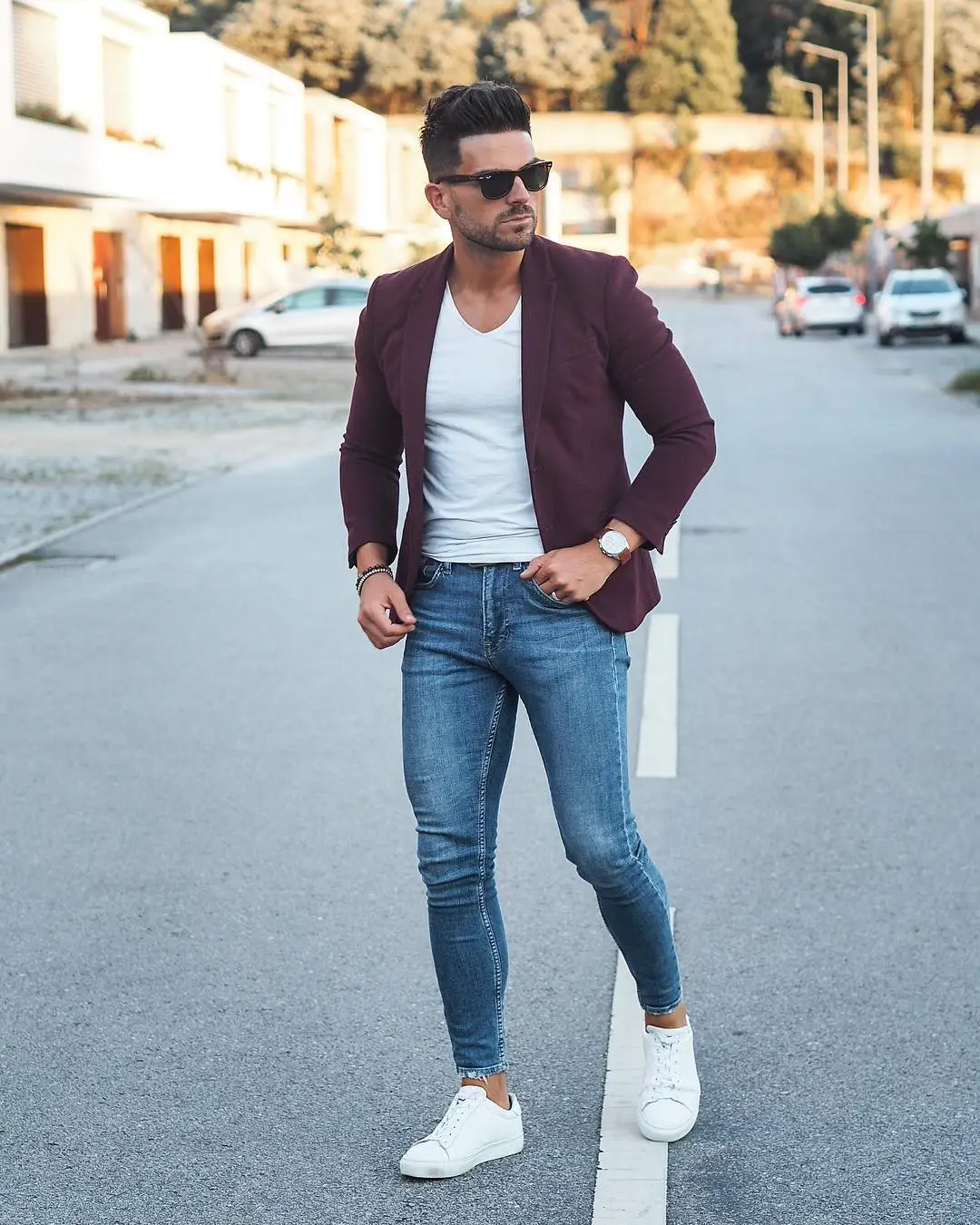 Maroon Blazer Matching Shirt and Pant Ideas | Maroon Blazer Combination ...