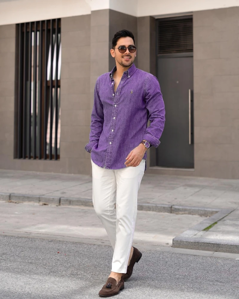 Purple Pants Outfit  Fashion photos  DotingSage  trendMenet
