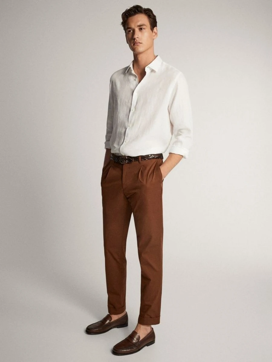 What Color Shirt Goes with Brown Pants? | Brown Pant Matching Shirt -  TiptopGents